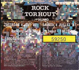 Toegangskaartje Torhout 1987